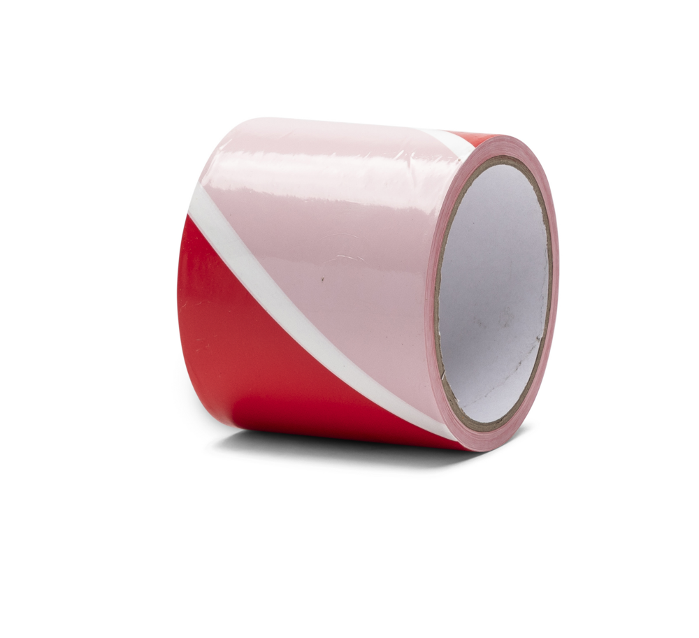 Barrier Tape, Non-Adhesive, PET, Red/White – 50 m