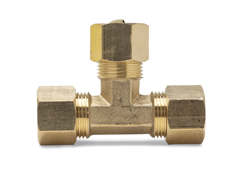 Brass Flareless Union Tee