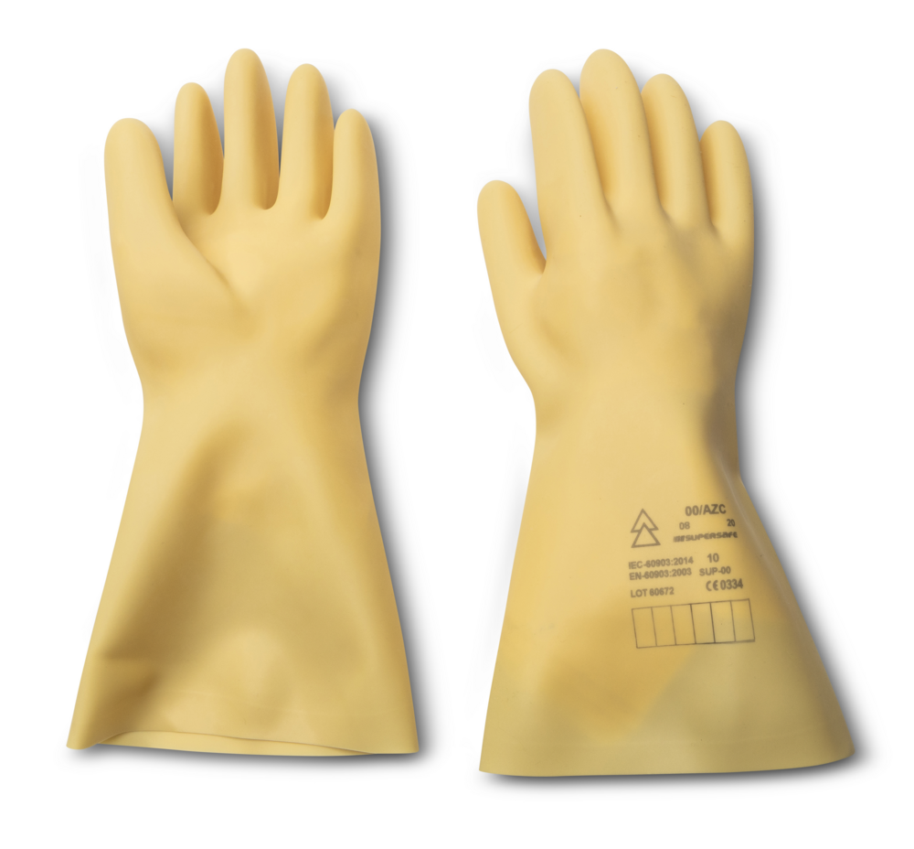 Electrical Insulating Gloves, 500 V, 350 x 0.7 mm