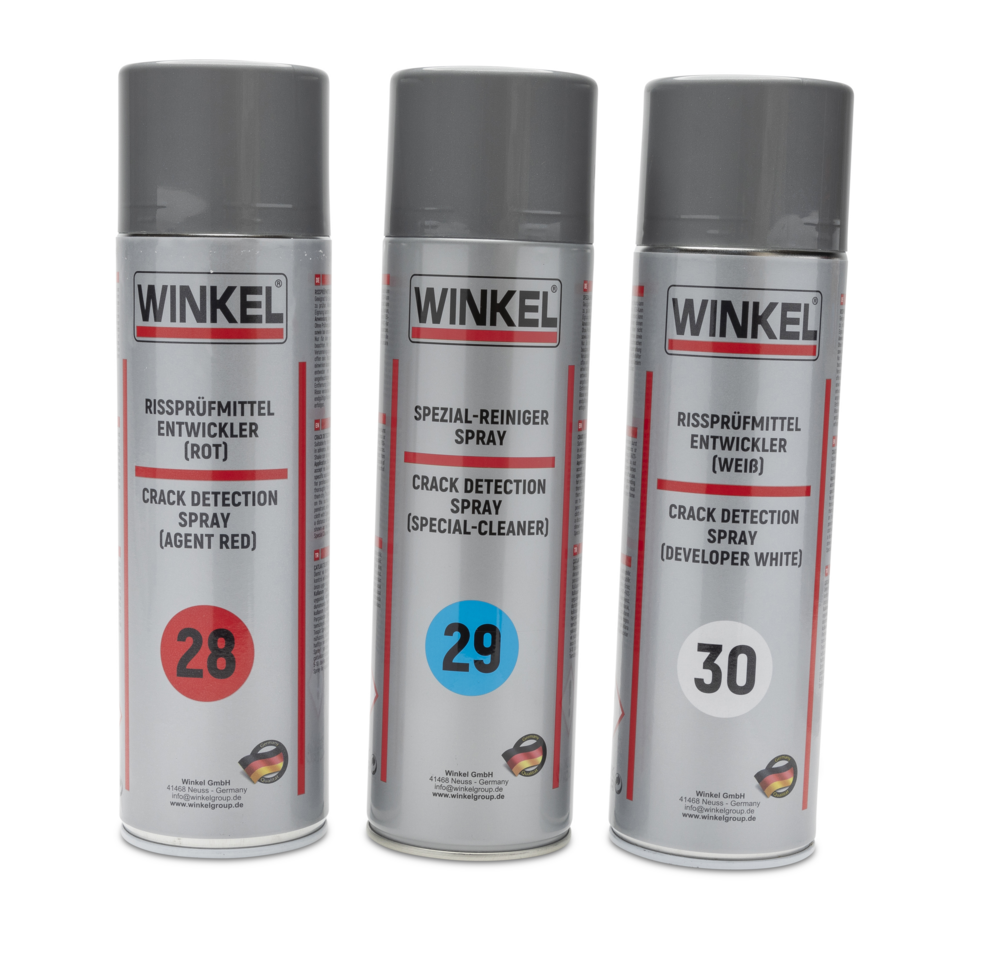 Crack Testing Agent Set, Developer, Penetrant & Cleaner, 500 ml