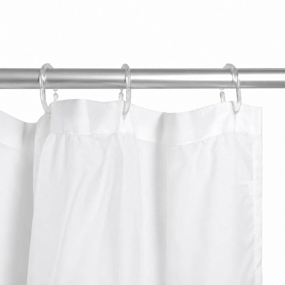 Polished Shower Curtain Rail, 1100-2000 x 22 mm