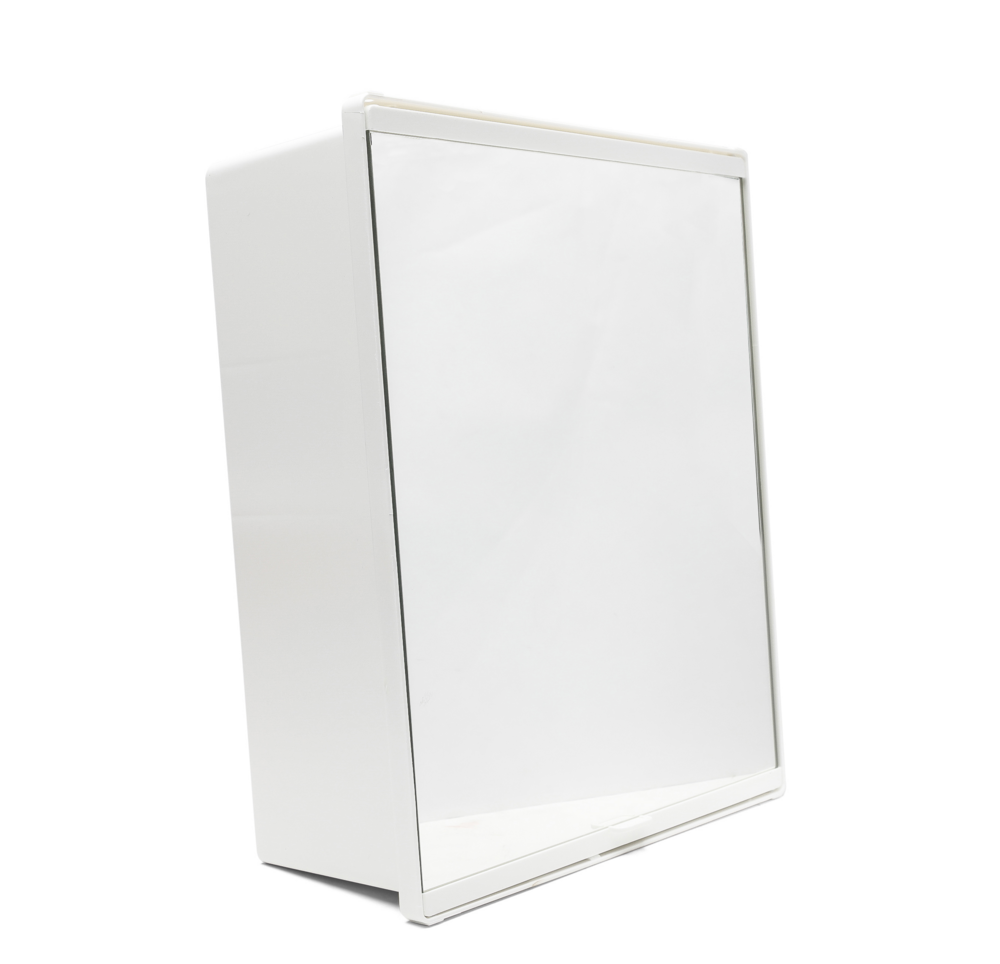 Medicine Cabinet PVC 1 Mirrored Glass Door