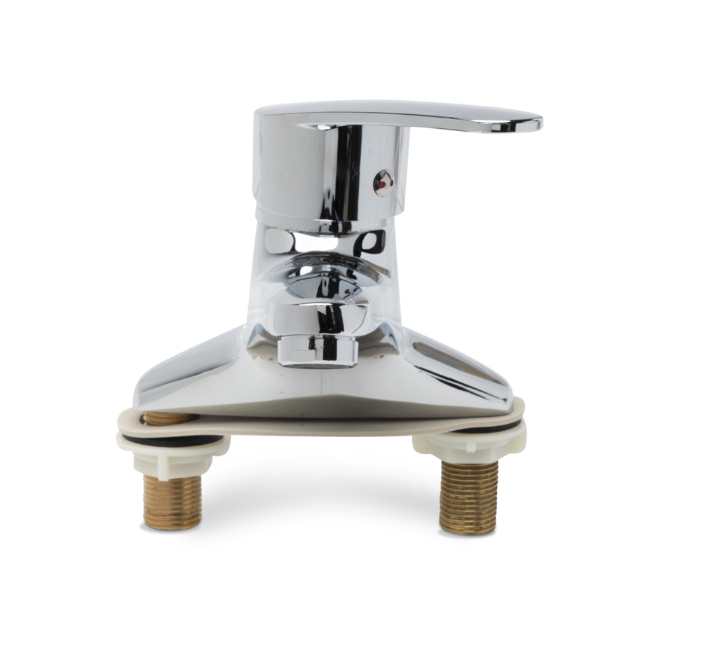 Single Lever Faucet Chromed Washbasin Two Tap Holes