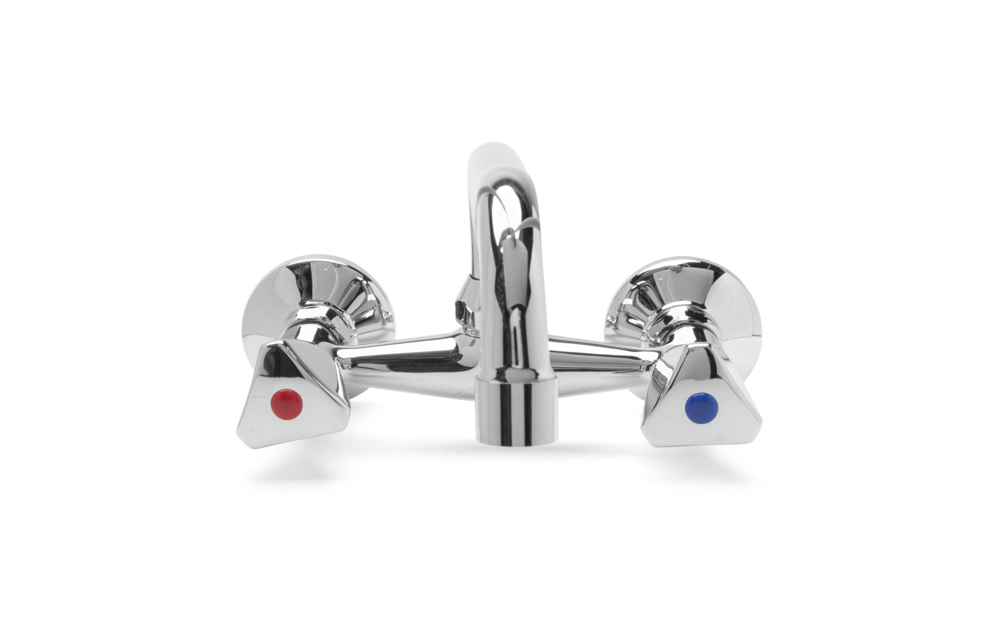 Sink Faucet Chromed Overhead Swivel Spout