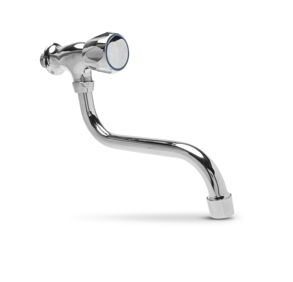 Wall Faucet Brass Cold Under Swivel Spout 1/2″